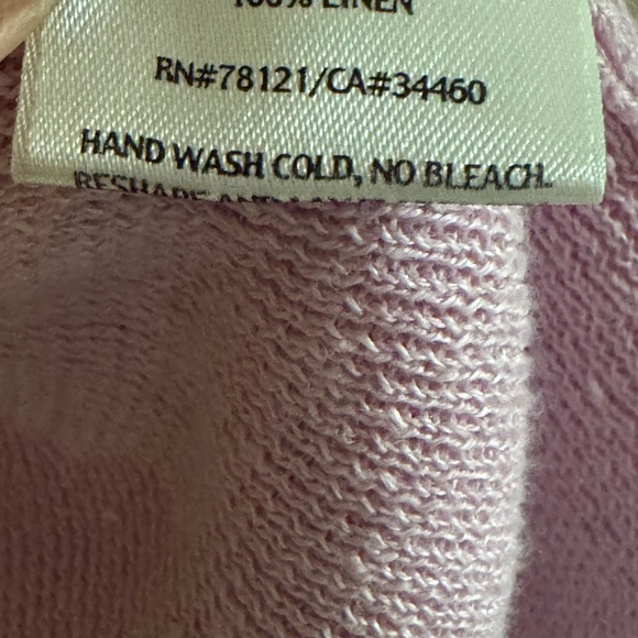 Eileen Fisher Light Purple Open-Front Cardigan 100% Linen - Sz L - Picture 5 of 7